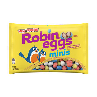 Whoppers Robin Eggs Minis Malted Milk Balls Easter Candy - 9 Oz