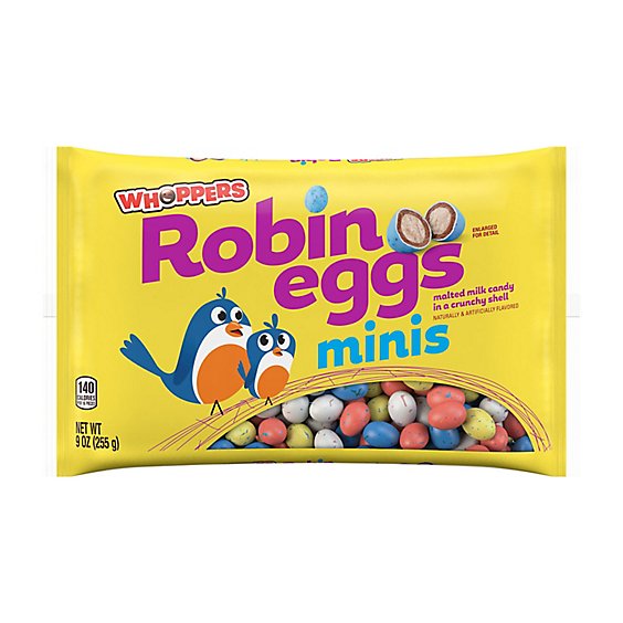 WHOPPERS Mini Robin Eggs Malted Milk Treats Bag - 9 Oz