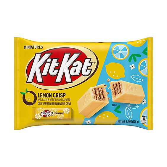 Kit Kat Miniatures Lemon Flavored Creme Wafer Easter Candy Bag - 8.4 Oz