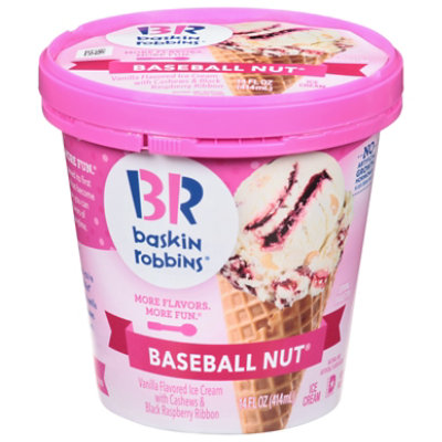 Baskin Robbins Baseball Nut Ice Cream - 14 OZ