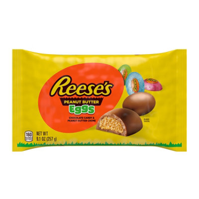 Reeses Milk Chocolate Peanut Butter Creme Eggs Easter Candy Bag - 9.1 Oz - Image 1