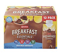Carnation Breakfast Essentials Rich Milk Chocolate Nutritional Drink Cartons Multipack - 12-8 Fl. Oz.