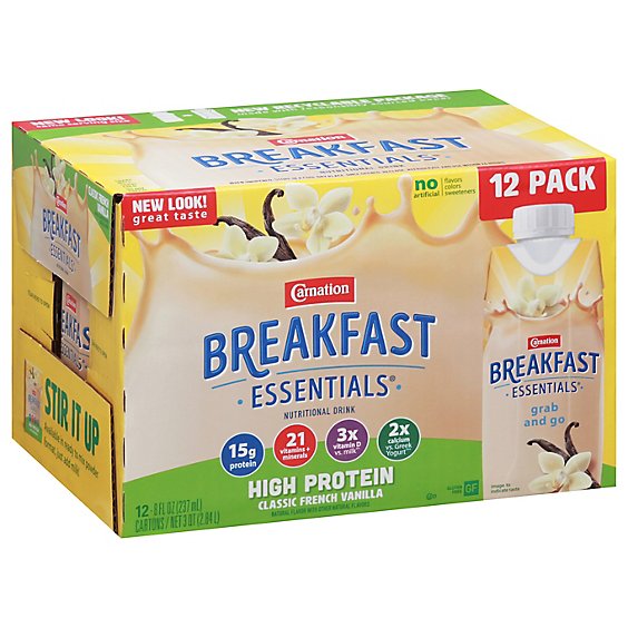 Carnation Breakfast Essentials High Protein Vanilla Rtd Carton 12pk - 12 CT