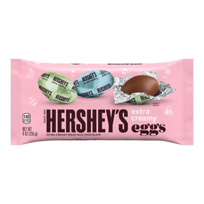 HERSHEY'S Extra Creamy Milk Chocolate Eggs Bag - 9 Oz