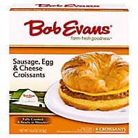 Bob Evans Farms Frozen Croissant Sandwich Sausage Egg & Cheese Lg 4 Ct - 14.6 OZ - Image 3