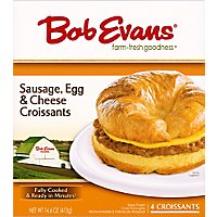 Bob Evans Farms Frozen Croissant Sandwich Sausage Egg & Cheese Lg 4 Ct - 14.6 OZ - Image 2