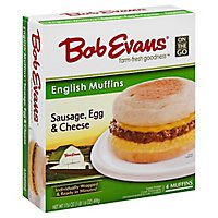 Bob Evans Farms Frozen English Muffin Sausage Egg & Cheese Large - 17.6 OZ - Image 1