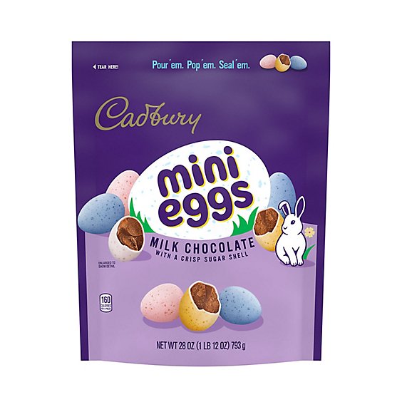 Cadbury Mini Eggs Milk Chocolate Easter Candy Bag - 28 Oz