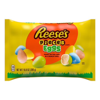 Reese's Pieces Peanut Butter In A Crunchy Shell Eggs Easter Candy - 10.8 Oz
