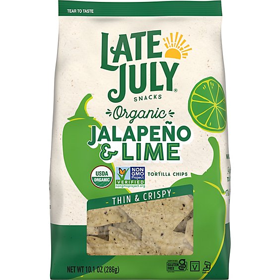 LATE JULY Snacks Jalapeno & Lime Tortilla Chips - 10.1 Oz