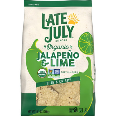 LATE JULY Snacks Jalapeno & Lime Tortilla Chips - 10.1 Oz