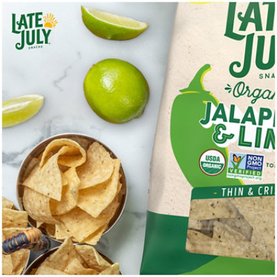 LATE JULY Snacks Multigrain Jalapeno & Lime Tortilla Chips - 10.1 Oz - Image 3