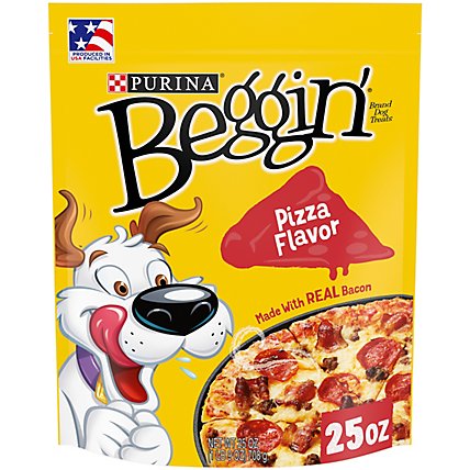 Purina Beggin' Pizza Flavor Soft Dog Treats With Real Bacon Pouch - 25 Oz - Image 2
