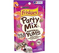 Purina Friskies Natural Yums With Wild Shrimp Party Mix Cat Treats Pouch - 2.1 Oz