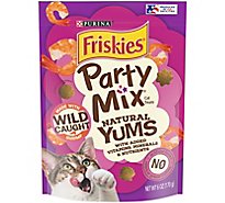 Purina Friskies Natural Yums With Wild Shrimp Party Mix Cat Treats Pouch - 6 Oz