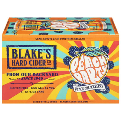Blakes Peach Party Hard Cider In Cans - 6-12 Fl. Oz. - Image 1