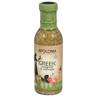 Apolonia Greek Vinaigrette Oily Dressing - 12 Fl. Oz. - Image 1