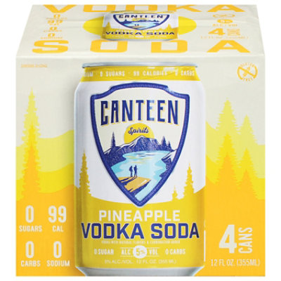 Canteen Spirits Pineapple Vodka Soda Cans Multipack - 4-12 Fl. Oz. - Image 3