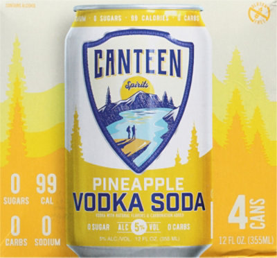 Canteen Spirits Pineapple Vodka Soda Cans Multipack - 4-12 Fl. Oz. - Image 5