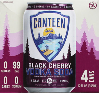 Canteen Black Cherry Vodka Soda - 4-12 Fl. Oz. - Image 5