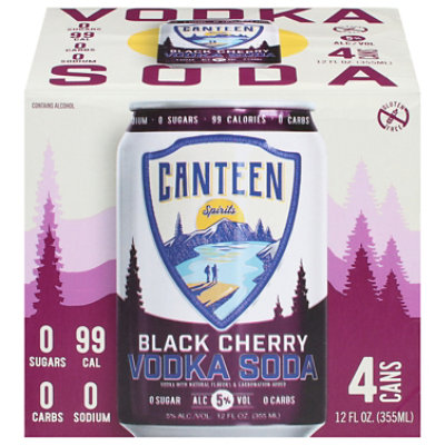 Canteen Black Cherry Vodka Soda - 4-12 FZ