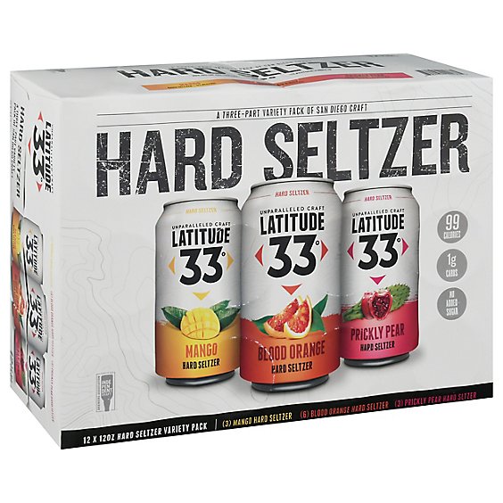 Latitude 33 Hard Seltzer Variety Pack In Cans - 12-12 Fl. Oz.