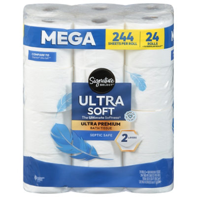 Signature Select Ultra Strong Bath Tissue - 24 Mega Rolls