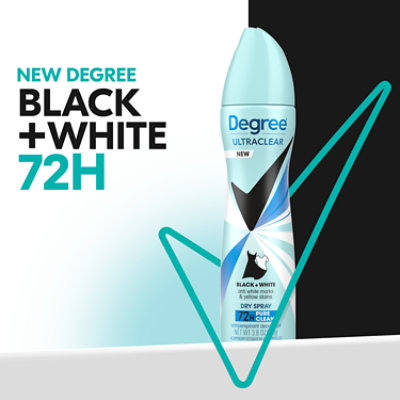 Degree Aerosol Black Plus White Pure Clean Anti Perspirant Deodorant - 3.8 Fl. Oz. - Image 5