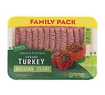 Signature Farms Turkey Ground 93% Lean 7% Fat Family Pack - 48 Oz