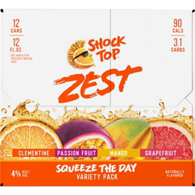 Shock Top Zest Variety Pack Squeeze the Day Beer In Cans - 12-12 Fl. Oz. - Image 1