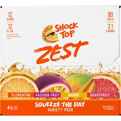 Shock Top Zest Variety Pack Squeeze the Day Beer In Cans - 12-12 Fl. Oz. - Image 4