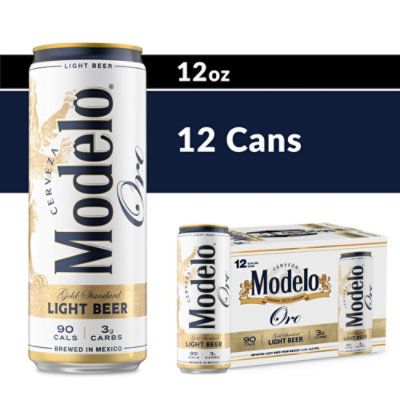 Modelo Oro Mexican Lager Light Beer 4.0% ABV Can - 12-12 Fl. Oz.