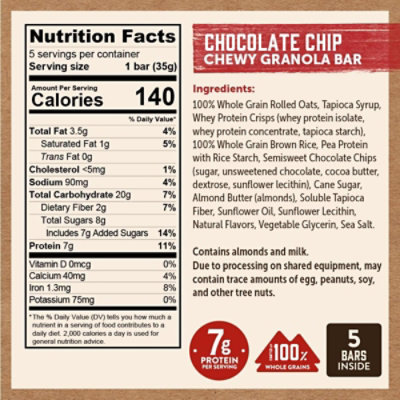 Kodiak Chewy Chocolate Chip Granola Bars Box - 6.17 Oz - Image 6