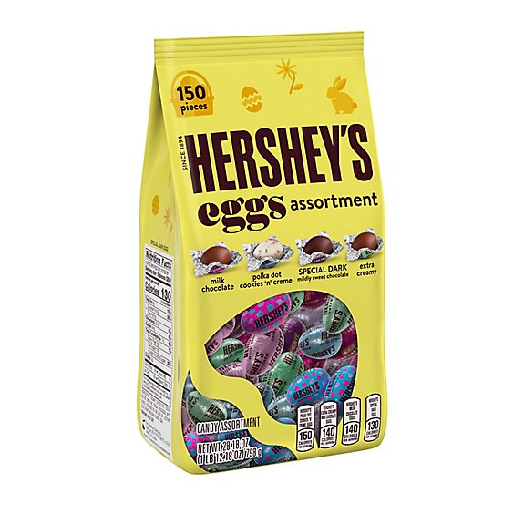 Hersheys Assorted Flavored Eggs Easter Candy Bag 150 Count - 28.18 Oz