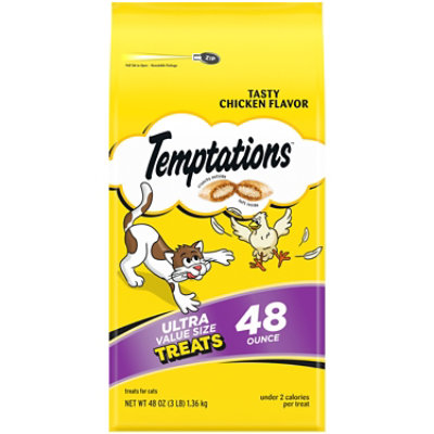 Temptations Classic Tasty Chicken Flavor Crunchy and Soft Adult Cat Treats - 48 Oz - Image 1