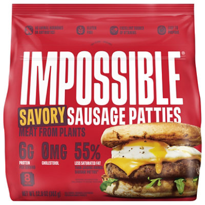 Impossible Savory Sausage Patties - 12.8 Oz - Image 4