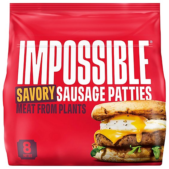 Impossible Sausage Patties Savory - 12.8 OZ