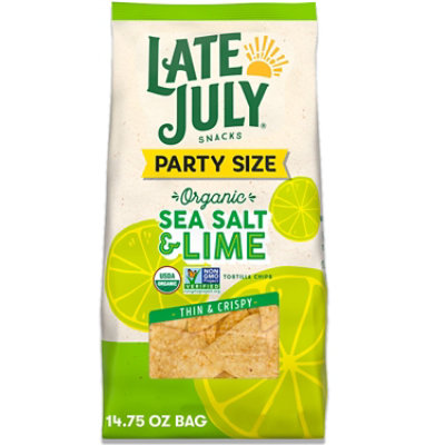 LATE JULY Snacks Sea Salt & Lime Tortilla Chips - 14.75 Oz - Image 1