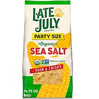 Late July Snacks Sea Salt Thin and Crispy Organic Tortilla Chips Party Size Bag - 14.75 Oz - Image 2