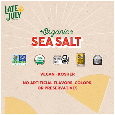 LATE JULY Snacks Sea Salt Thin and Crispy Organic Tortilla Chips - 14.75 Oz - Image 2