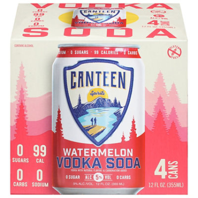 Canteen Watermelon Vodka Soda - 4-12 FZ