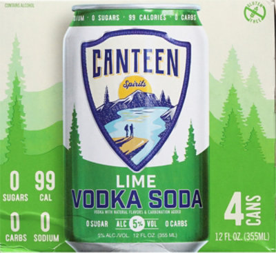 Canteen Lime Vodka Soda 4 Count - 12 Fl. Oz. - Image 4