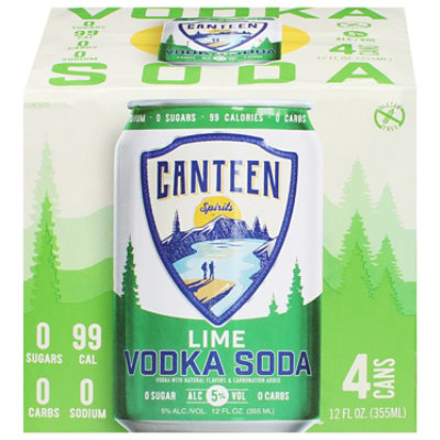 Canteen Lime Vodka Soda - 4-12 FZ