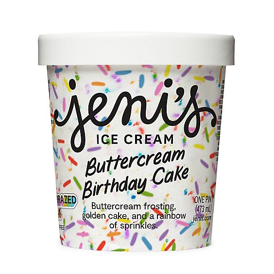 Jeni's Buttercream Birthday Cake Ice Cream - 16 Oz