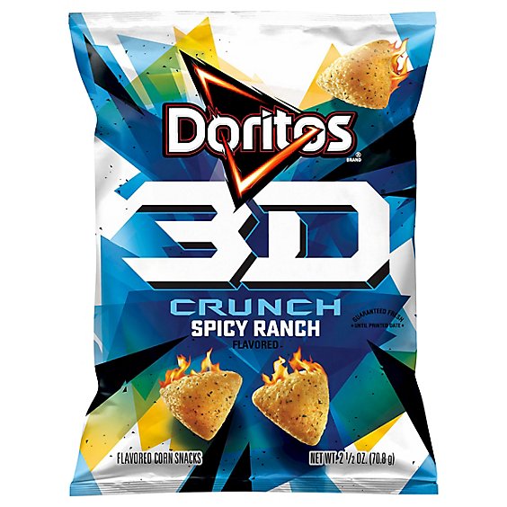 Doritos 3d Crunch Tortilla Chips Spicy Ranch2 - 2.5 Oz