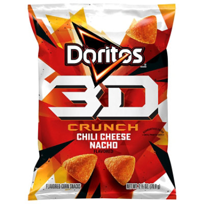 Doritos 3d Crunch Tortilla Chips Chili Cheese Nacho - 2.5 Oz - Image 1
