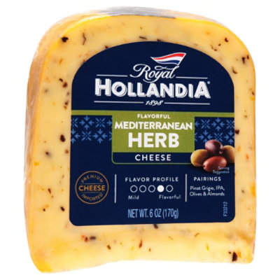 Royal Hollandia Mediterranean Herb Cheese Wedge - 6 Oz