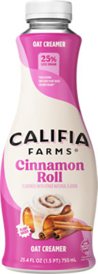 Califia Farms Cinnamon Roll Oat Milk Coffee Creamer - 25.4 Fl. Oz.