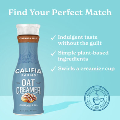 Califia Farms Cinnamon Roll Oat Milk Coffee Creamer - 25.4 Fl. Oz. - Image 3