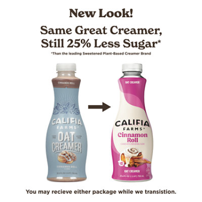 Califia Farms Cinnamon Roll Oat Milk Coffee Creamer - 25.4 Fl. Oz. - Image 2
